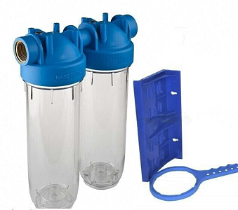 Колба ACR DP Duplex 10' S 3/4' (прозрачная, двухсоставная, без фильтров)