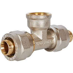 Тройник комбинированный с внутренней резьбой STOUT - 20 x 1/2' (винтовой, для металлопласт.труб)