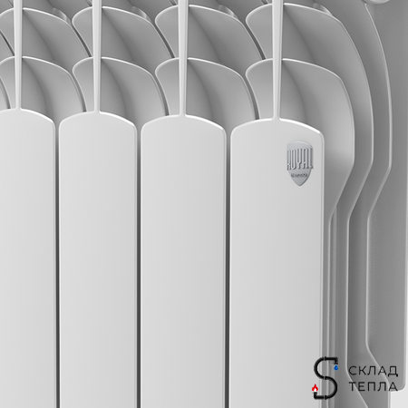 Радиатор биметаллический Royal Thermo Revolution Bimetall 350 - 8 секций. Вид 3.