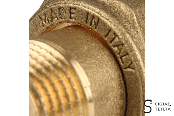 Сгон прямой латунный ITAP 151 - 1/2" (ВР/НР, с плоской прокладкой). Вид 12.