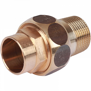 Переход на наружную резьбу разъемный Sanha 22х3/4' под пайку 4341g (самоуплотнающийся)