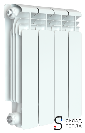 Радиатор алюминиевый Rifar Alum 350 - 4 секции. Вид 1.