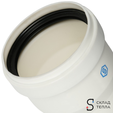 STOUT Элемент дымохода конденсац. труба 2000 мм DN80 м/п PP-FE. Вид 3.