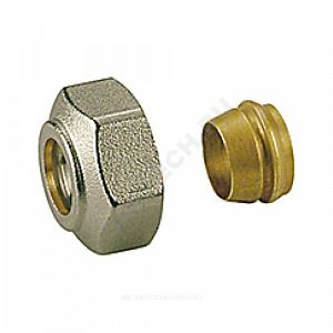 Переходник для подключения радиатора латунь никель Дн 15х3/4" обжим евроконус РОС 4821705 Переходник для подключения радиатора латунь никель Дн 15х3/4' обжим евроконус РОС 4821705