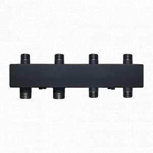 Коллектор котельной разводки Rommer - 1' на 2(3) контура 1'1/4 (до 80 кВт, черная сталь)