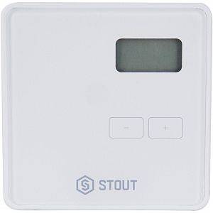 STOUT Проводной комнатный двухпозиционный регулятор ST-294v1, белый STOUT Проводной комнатный двухпозиционный регулятор ST-294v1, белый