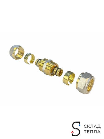 Муфта VALFEX - 20 (винтовая, для металлопластиковых труб) 1шт. Вид 4.