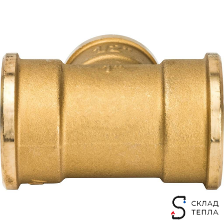 Тройник латунный резьбовой переходной STOUT (ВР) - 1" x 1/2" x 1". Вид 4.