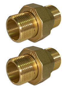 Соединение быстроразъемное (американка) латунное TIM - 1' (НР/НР, 2шт.)