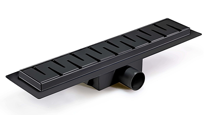 Трап-лоток из нержавеющей стали TIM 70х700 (черный матовый)