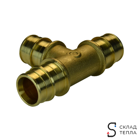 Тройник РОС - 20 латунный для труб из сшитого полиэтилена (аналог Uponor и Usystems). Вид 4.