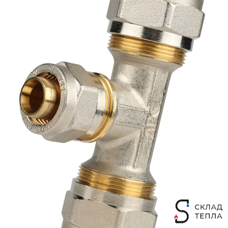 Тройник переходной STOUT - 26 x 20 x 26 (винтовой, для металлопластиковых труб). Вид 4.