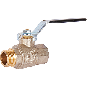 Кран шаровой полнопроходной STOUT - 1/2' (НР/ВР, ручка-рычаг черная)