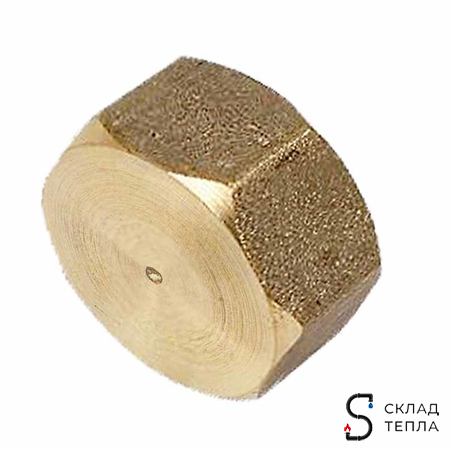 Заглушка латунная с внутренней резьбой TIM - 1/2". Вид 2.