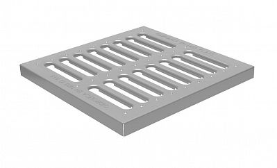 Решетка штампованная стальная оцинкованная для дождеприемника Gidrolica 300х300