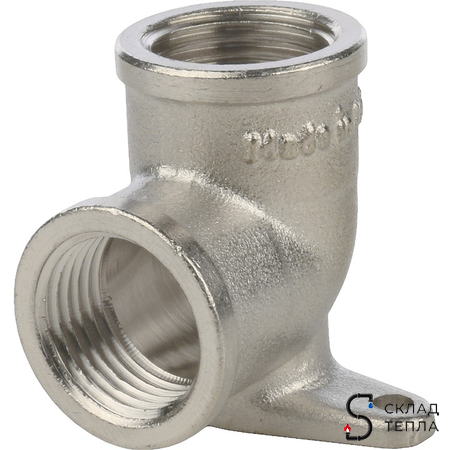 Водорозетка латунная резьбовая STOUT - 1/2" (никелированная). Вид 1.