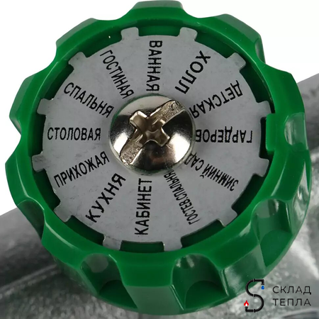 Коллектор FAR MULTIFAR 3822 - 1"(НР/ВР) на 3 контура 3/4"(плоское упл.). Вид 10.