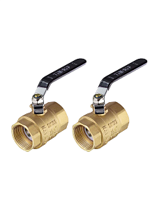 Кран шаровой TIM - 1/2' (ВР/ВР, ручка-рычаг черная, 2шт)