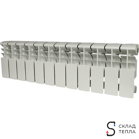 Радиатор алюминиевый ROMMER Plus 200 - 12 секций. Вид 1.