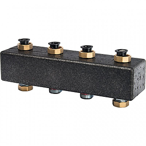 Коллектор котельной разводки Meibe Поколение 8  - 1'1/2  на 3 контура 1'1/2 (до 85 кВт, черн.сталь)