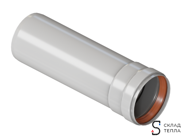 Труба для дымохода Rommer D 80 L 250 мм. Вид 1.