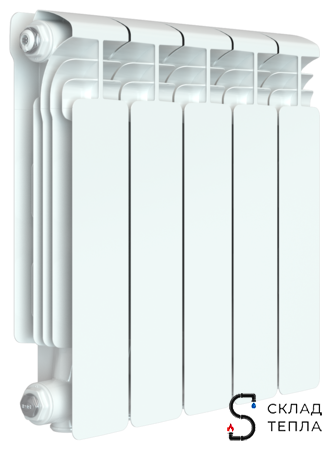 Радиатор алюминиевый Rifar Alum 350 - 5 секций. Вид 1.