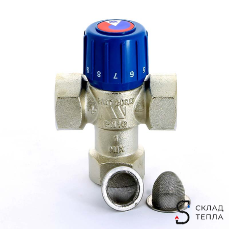 Клапан термостатический смесительный WATTS AQUAMIX 63C - 3/4" (ВР, регул.25-50°C, для тепл.полов). Вид 1.