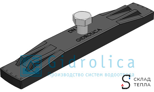 Крепеж для лотка водоотводного пластикового DN150 Gidrolica . Вид 1.