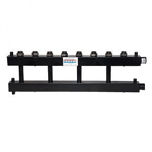 Коллектор котельной разводки Designsteel ДУБЛЕР (2395 мм) - ВР 1'1/2 на 9 контуров НГ 1'1/2