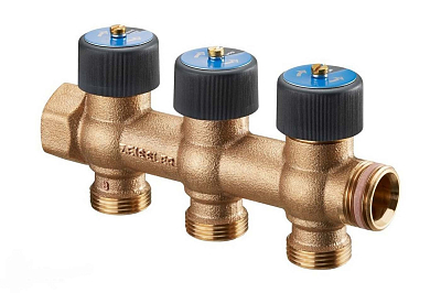 Коллектор регулирующий Zeissler- 3/4'(НР/ВР) на 3 контура 3/4' (EK)