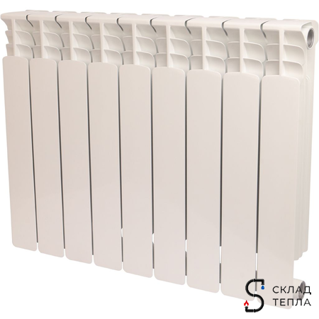 Радиатор биметаллический STOUT Space 500 - 9 секций. Вид 1.