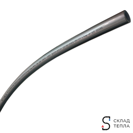 Труба из сшитого полиэтилена RITABLE - 25x3,5 (PE-Xa/EVOH, PN10,  бухта 50 м, цвет серый). Вид 4.