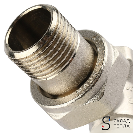 Клапан ручной терморегулирующий угловой STOUT - 1/2". Вид 5.