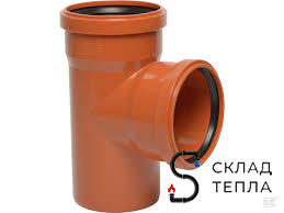 Тройник 87° для наружней канализации Агригазполимер - 110. Вид 1.