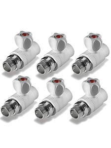 Кран шаровой для радиатора прямой TIM - 20 x 3/4' (комплект- 6 шт.)