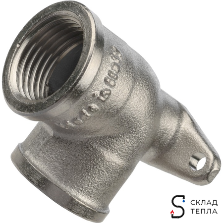 Водорозетка латунная резьбовая STOUT - 1/2" (никелированная). Вид 8.