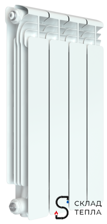 Радиатор алюминиевый Rifar Alum 500 - 4 секции. Вид 1.