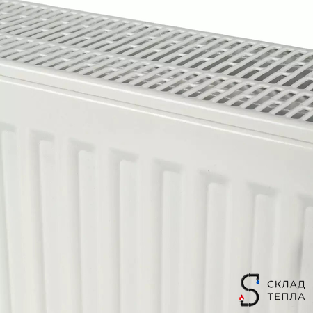 Радиатор стальной KERMI FTV 33 - высота 200 мм, длина 3000 мм с нижним подключением. Вид 7.