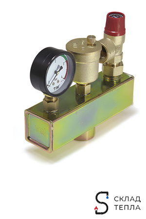 Группа безопасности котла TIM КВ - 1" (до 50кВт, 3 бар). Вид 2.