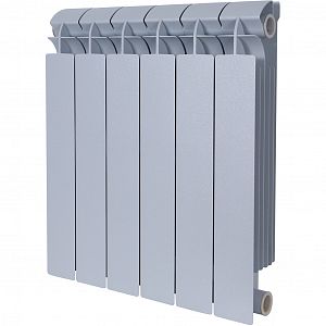 Радиатор биметаллический GLOBAL STYLE PLUS 500 - 6 секций (цвет серый) Радиатор биметаллический GLOBAL STYLE PLUS 500 - 6 секций (цвет серый)