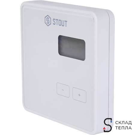 STOUT Проводной комнатный регулятор R-9b, белый. Вид 2.