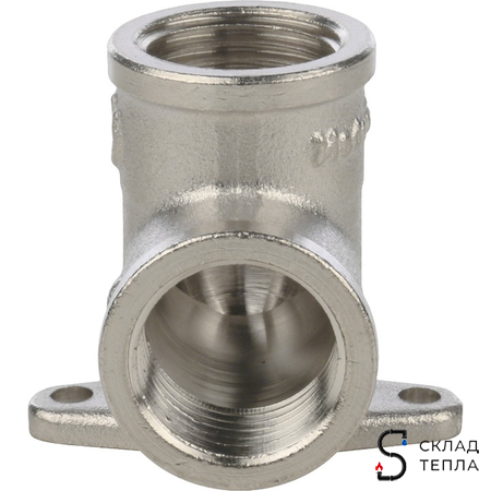 Водорозетка латунная резьбовая STOUT - 1/2" (никелированная). Вид 2.