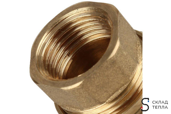 Сгон прямой латунный ITAP 151 - 1 1/4" (ВР/НР, с плоской прокладкой). Вид 5.