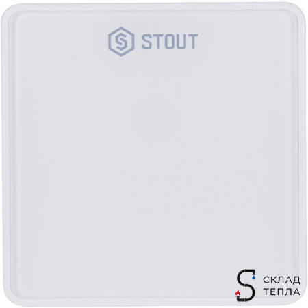 STOUT Беспроводной комнатный датчик C-8r, белый. Вид 1.