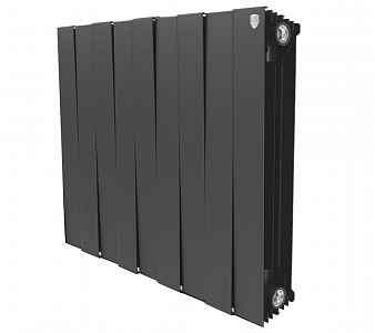 Радиатор биметаллический Royal Thermo PianoForte 500 Noir Sable (Чёрный) - 9 секций Радиатор биметаллический Royal Thermo PianoForte 500 Noir Sable (Чёрный) - 9 секций