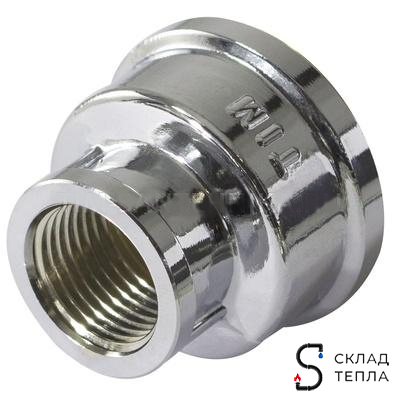 Муфта латунная резьбовая TIM - 1" (хромированная). Вид 1.