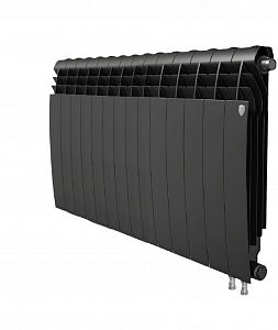 Радиатор биметаллический Royal Thermo BiLiner 500 V Noir Sable (Н) (Чёрный) - 14 секций Радиатор биметаллический Royal Thermo BiLiner 500 V Noir Sable (Н) (Чёрный) - 14 секций