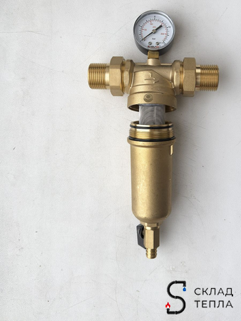Фильтр промывной с манометром VALFEX - 3/4". Вид 4.