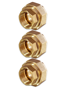 Соединение быстроразъемное (американка) латунное TIM - 1/2' (ВР/ВР, 3шт.)