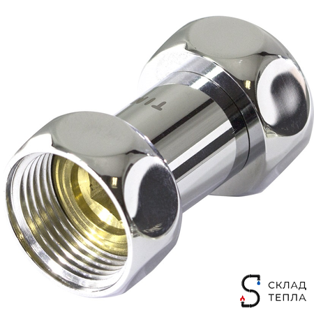 Соединение прямое TIM 3/4" х 3/4" (НГ/НГ) для полотенцесушителя (пара). Вид 1.